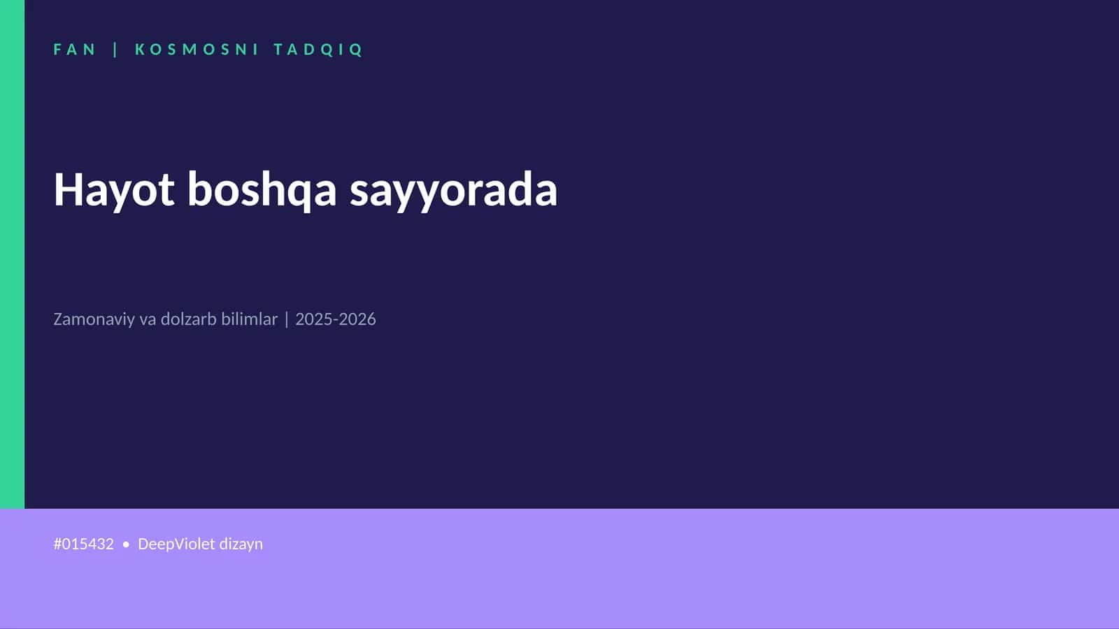 KOSMOSNI TADQIQ 1