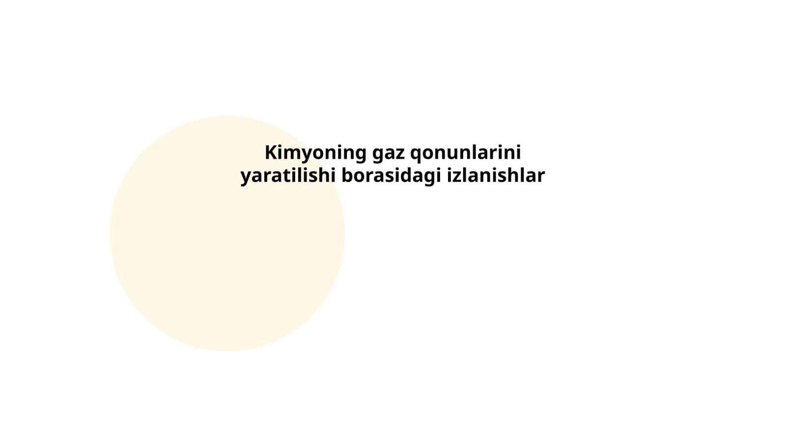 Kimyoning gaz qonunlarini yaratilishi borasidagi izlanishlar 1