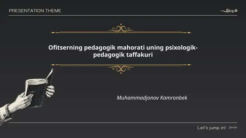 Ofitserning pedagogik mahorati uning psixologik- pedagogik taffakuri 1