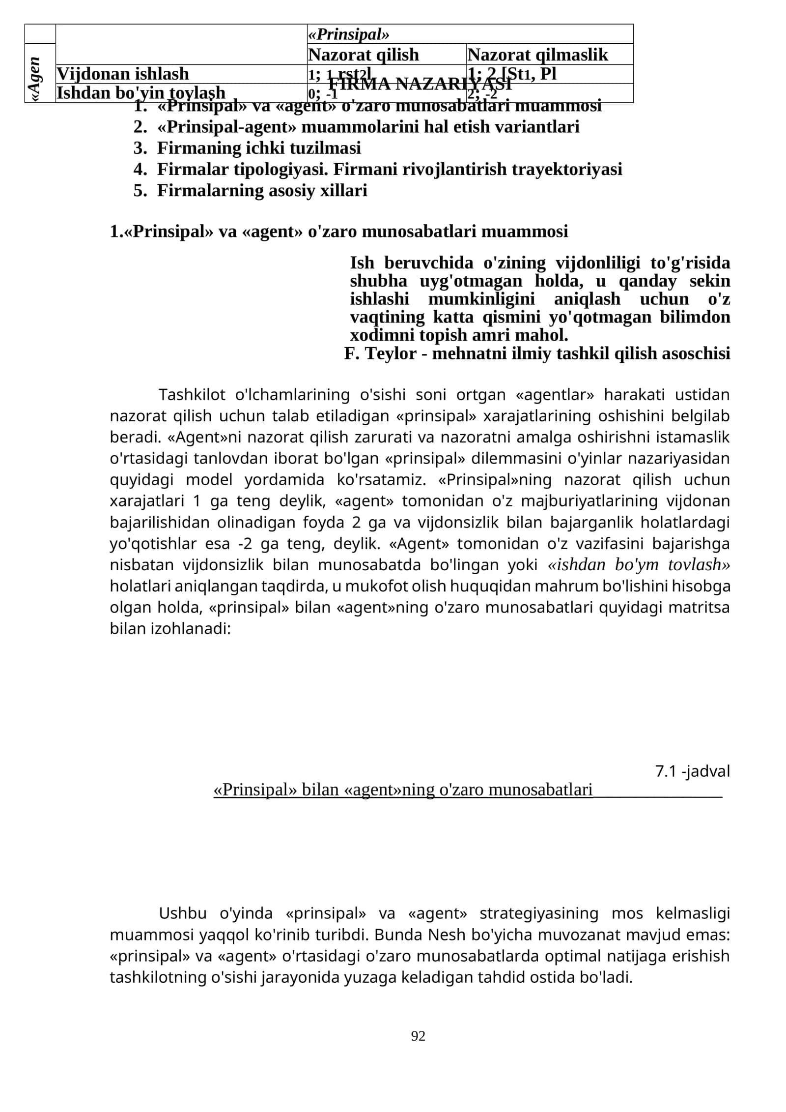 FIRMA NAZARIYASI 1