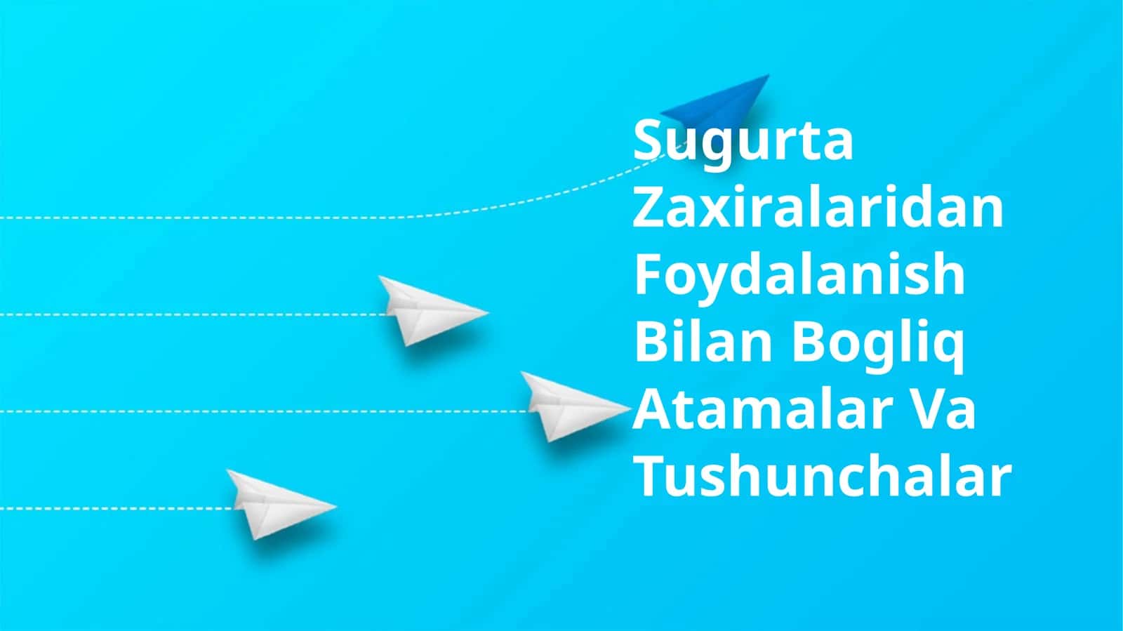 Sugurta Zaxiralaridan Foydalanish Bilan Bogliq Atamalar Va Tushunchalar 1