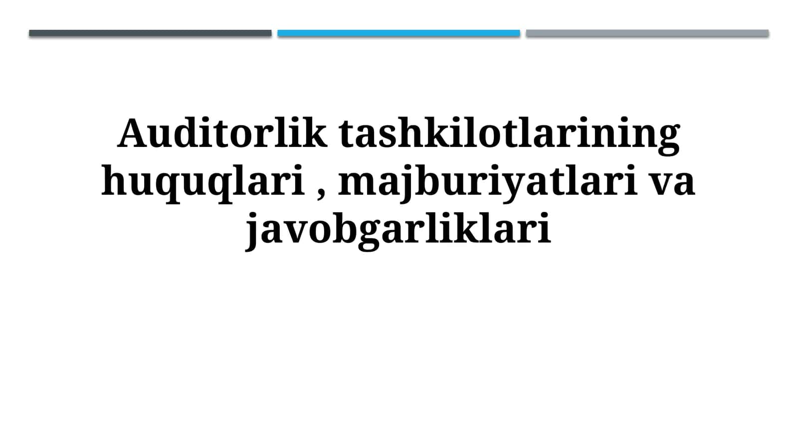 Auditorlik tashkilotlarining huquqlari 1