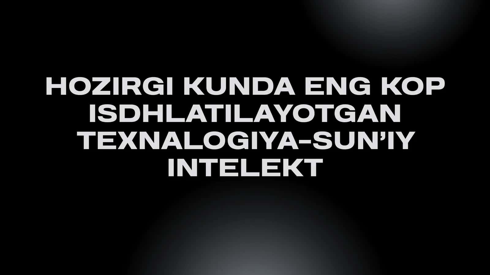 suniy intelekt haqida slayd 1