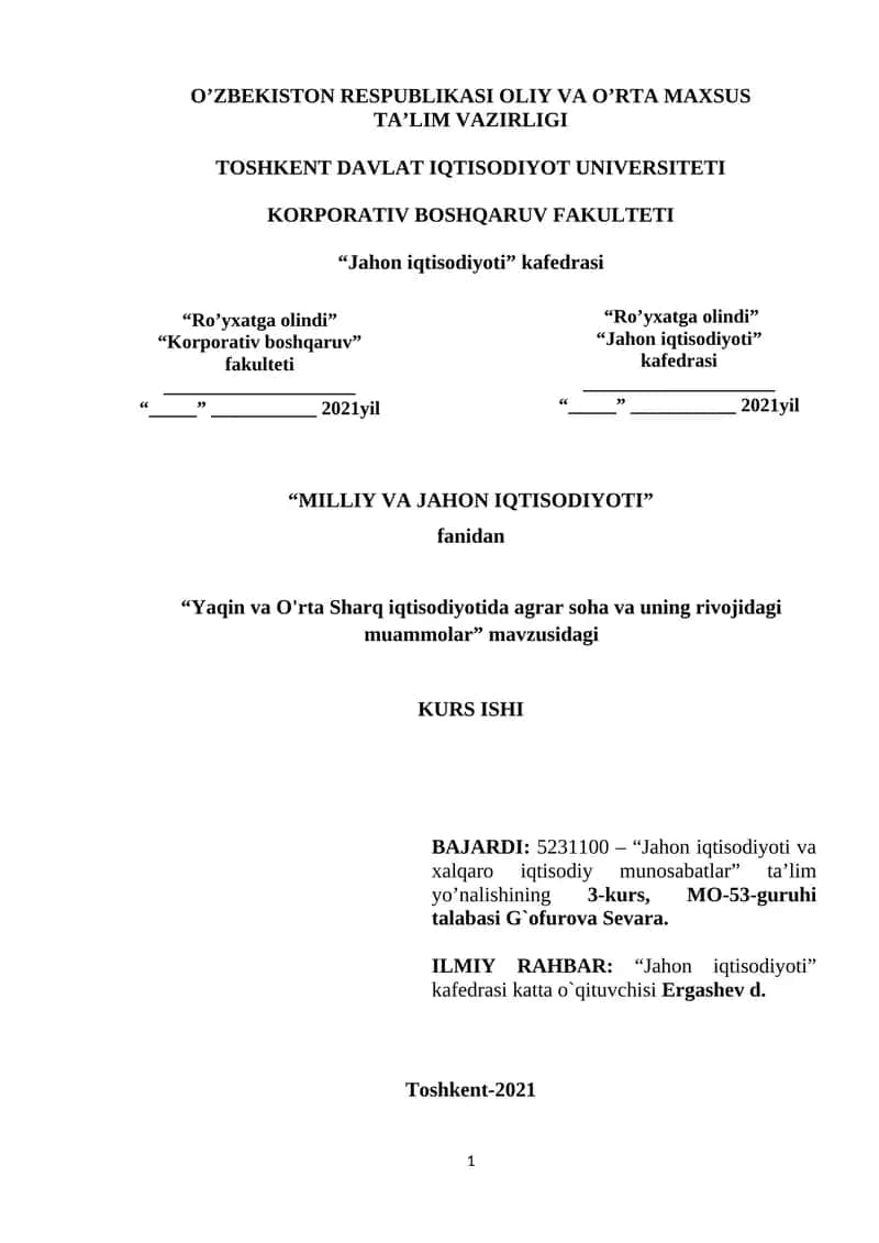 Agrar soha va uning rivojidagi muammolar 1