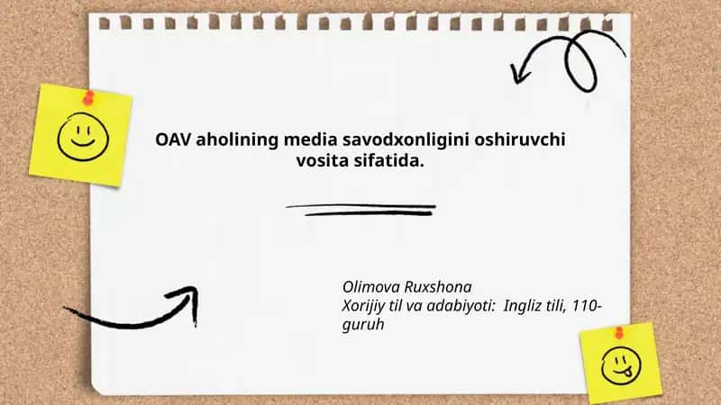 OAVning media savodxonlikni oshirish 1