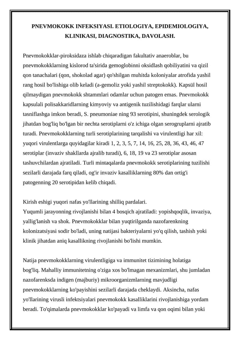 PNEVMOKOKK INFEKSIYASI 1