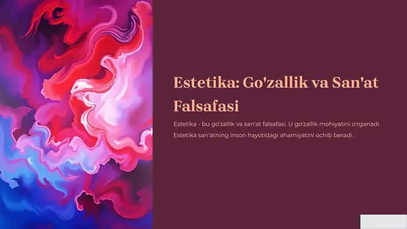 Estetika: Go'zallik va San'at Falsafasi 1