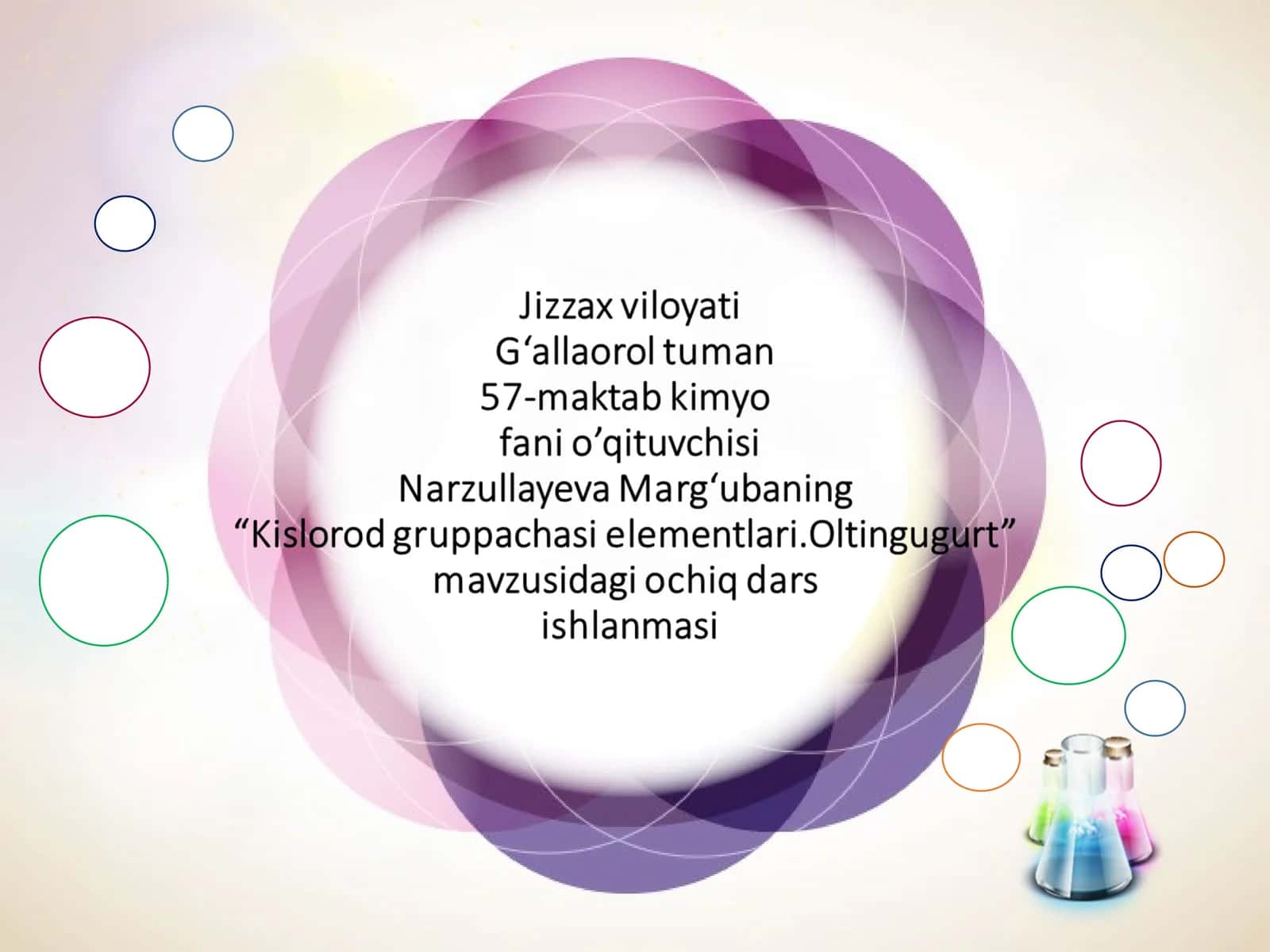 Kislorod guruhchasi elementlari 1