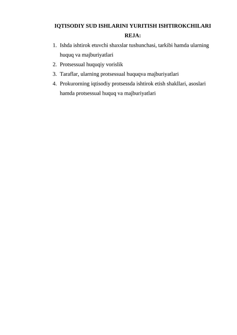 IQTISODIY SUD ISHLARINI YURITISH ISHTIROKCHILARI 1