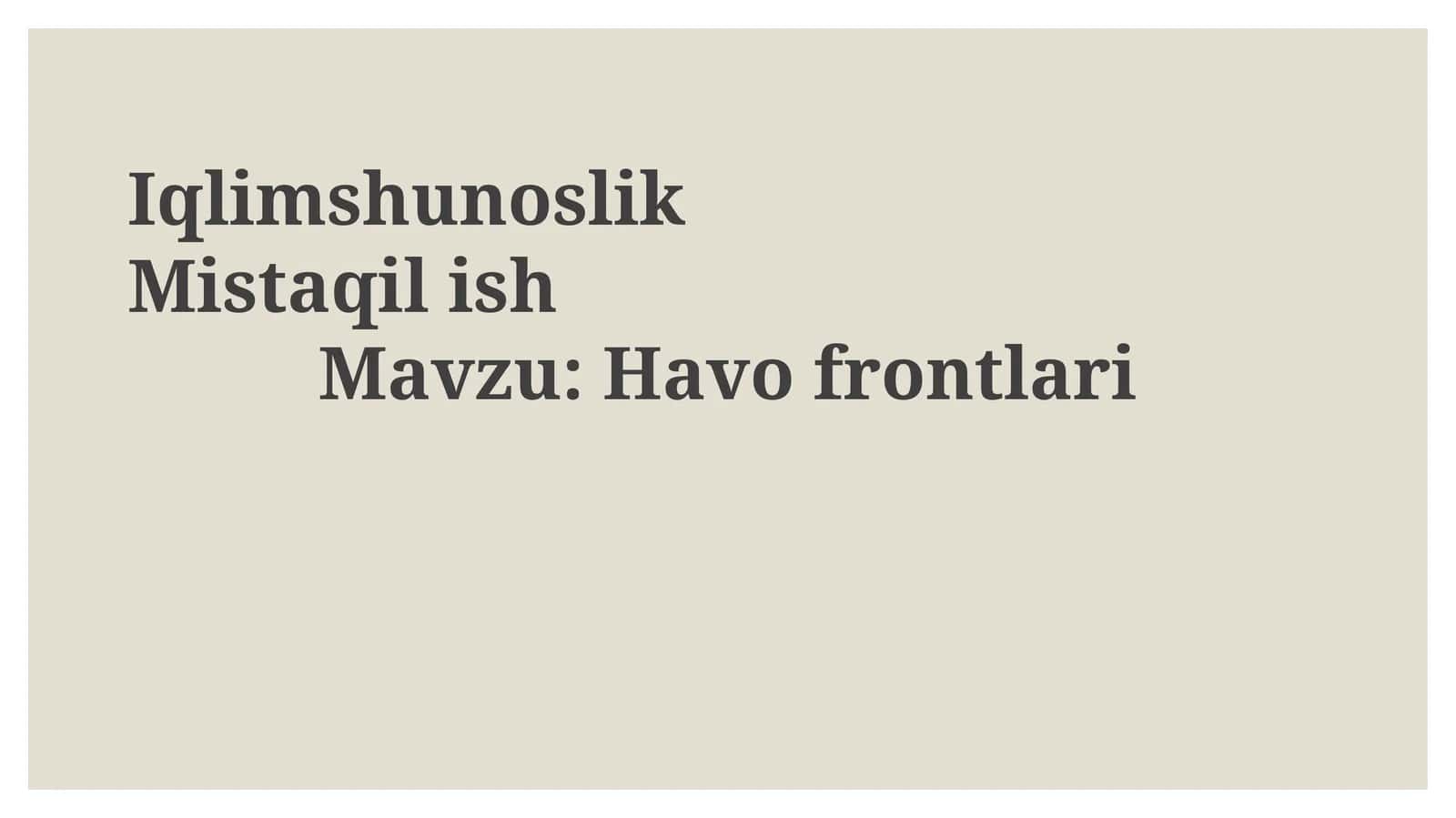Havo frontlari 1