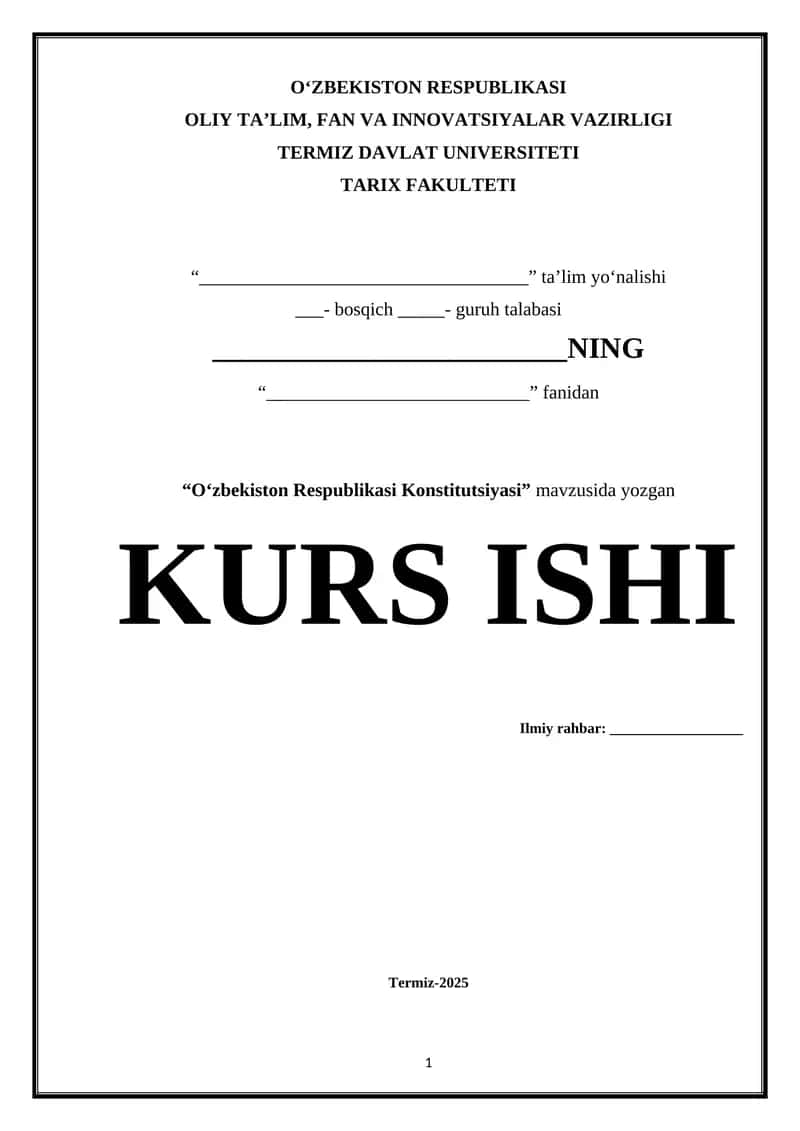 O‘zbekiston Respublikasi Konstitutsiyasi 1