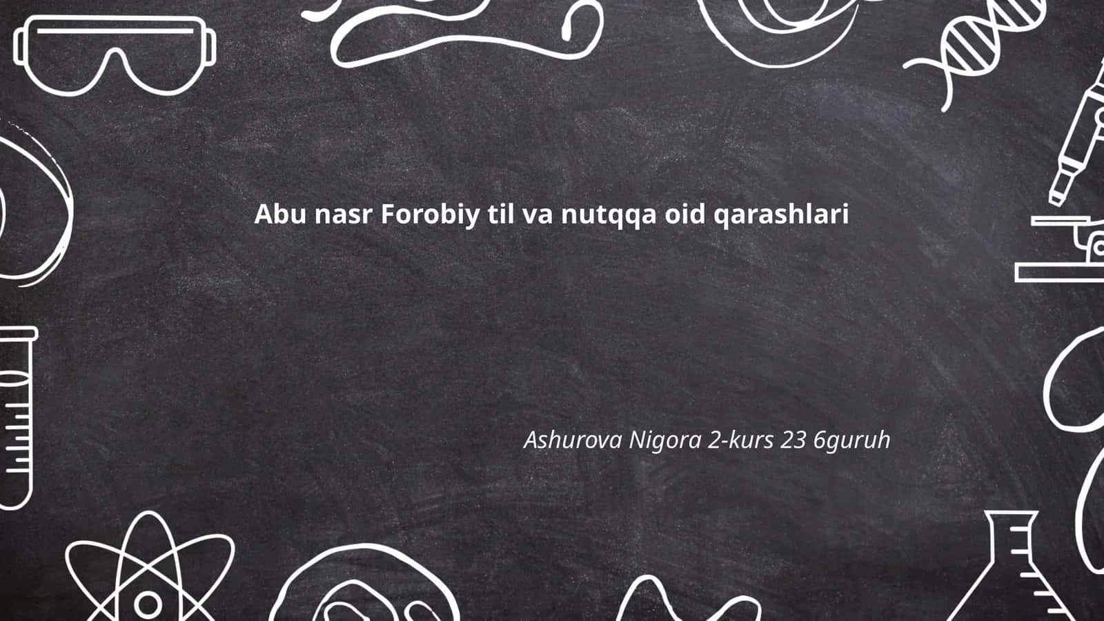 Abu Nasr Forobiy til va nutqqa oid qarashlari 1