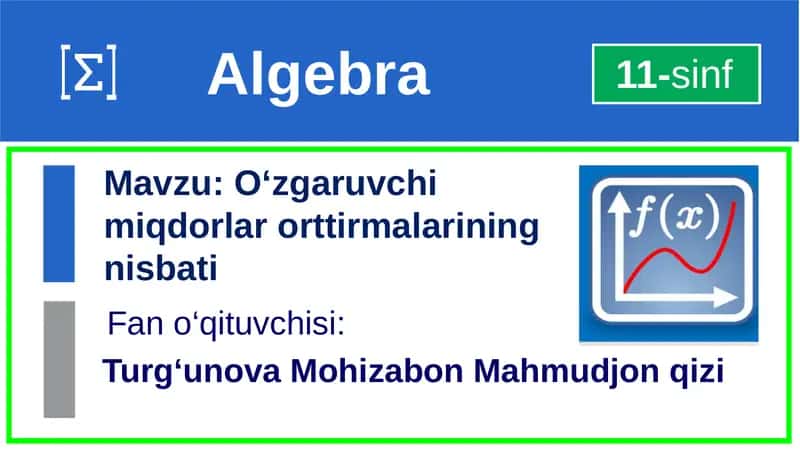 11-sinf Algebra 1
