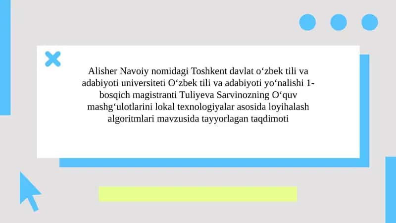 Lokal Texnologiyalar va Ta'lim 1