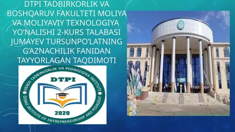 Davlat budjeti g'aznaijrosining mohiyati va ahamiyati 1