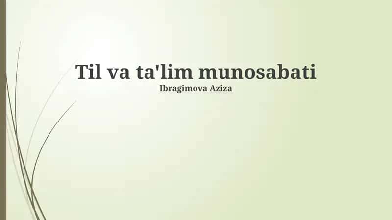 Ta’limning Ish bozoriga ta’siri 1