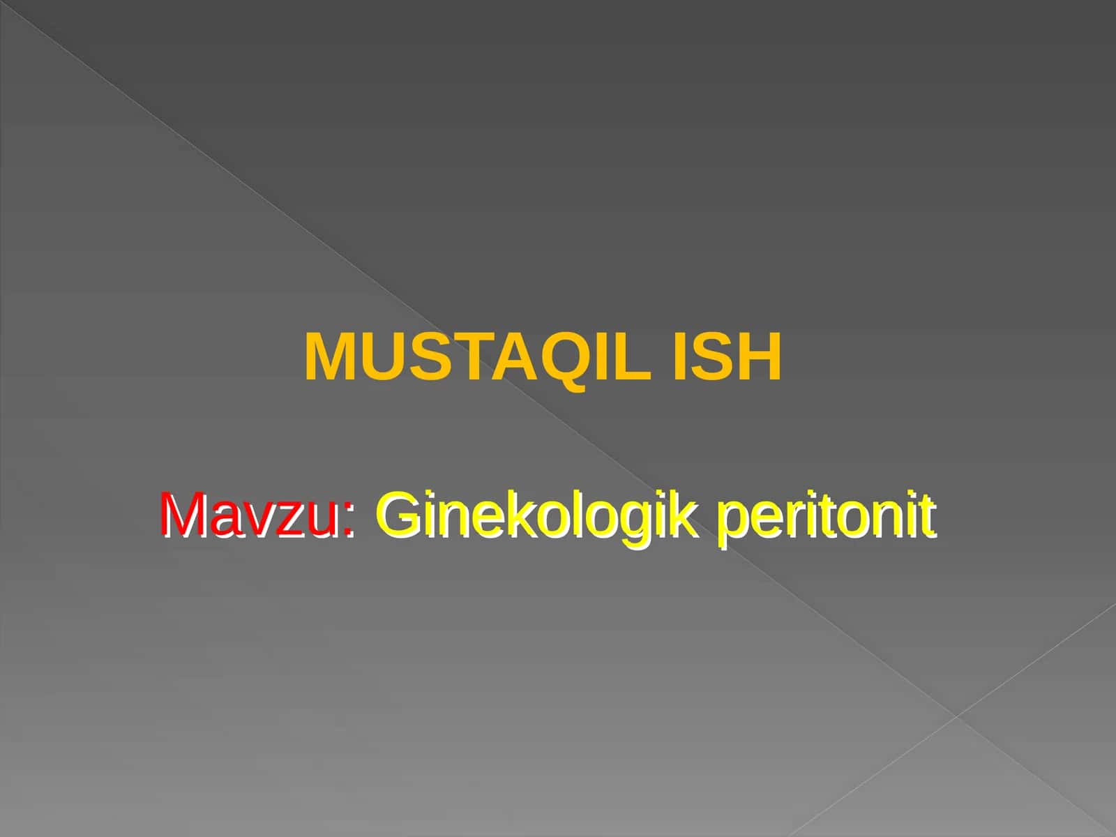 Ginekologik peritonit 1
