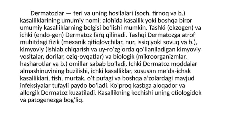 Dermatoz 1