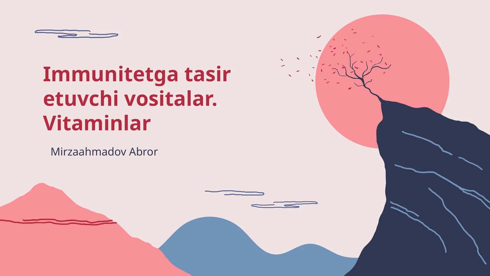 Immunitetga tasir etuvchi vositalar. Vitaminlar 1
