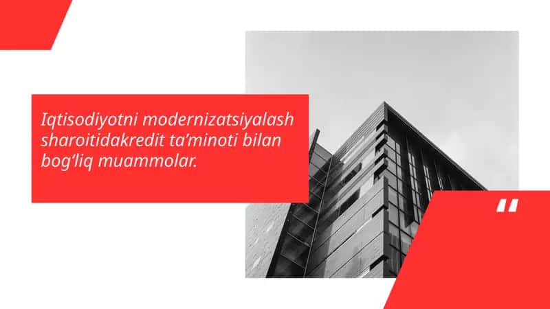Iqtisodiyotni modernizatsiyalash 1