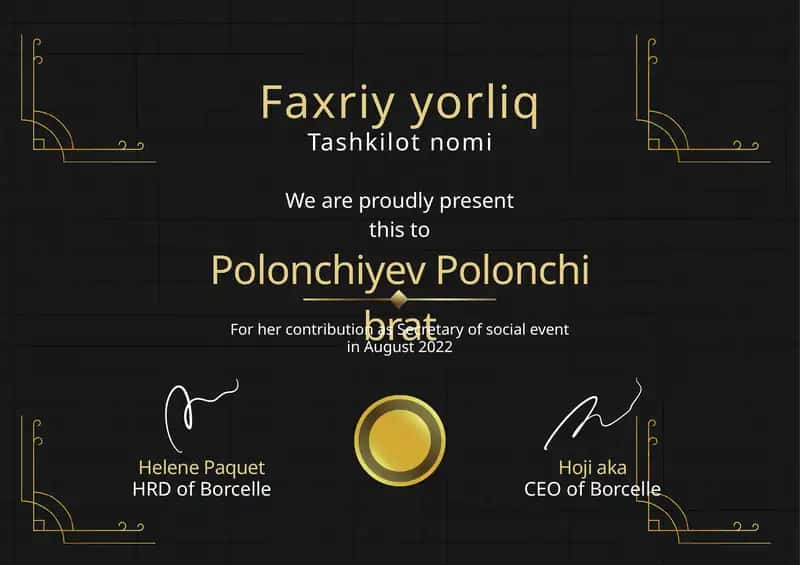 Faxriy yorliq shablon PowerPoint 1