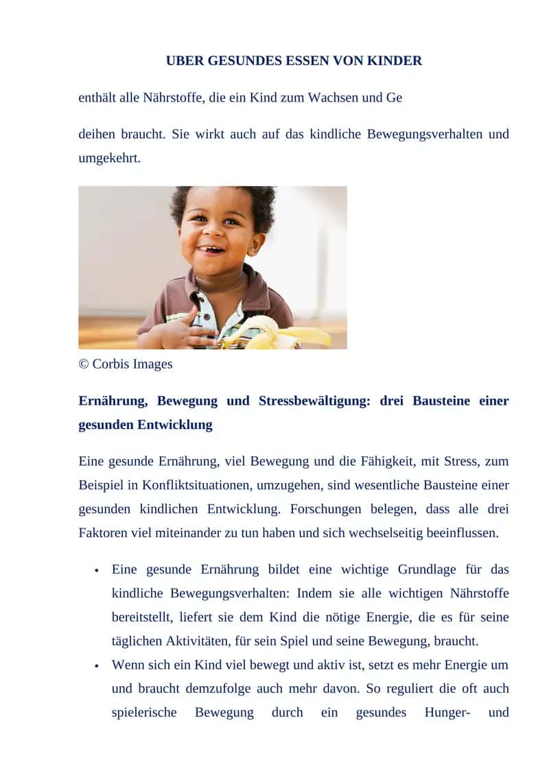 UBER GESUNDES ESSEN VON KINDER 1