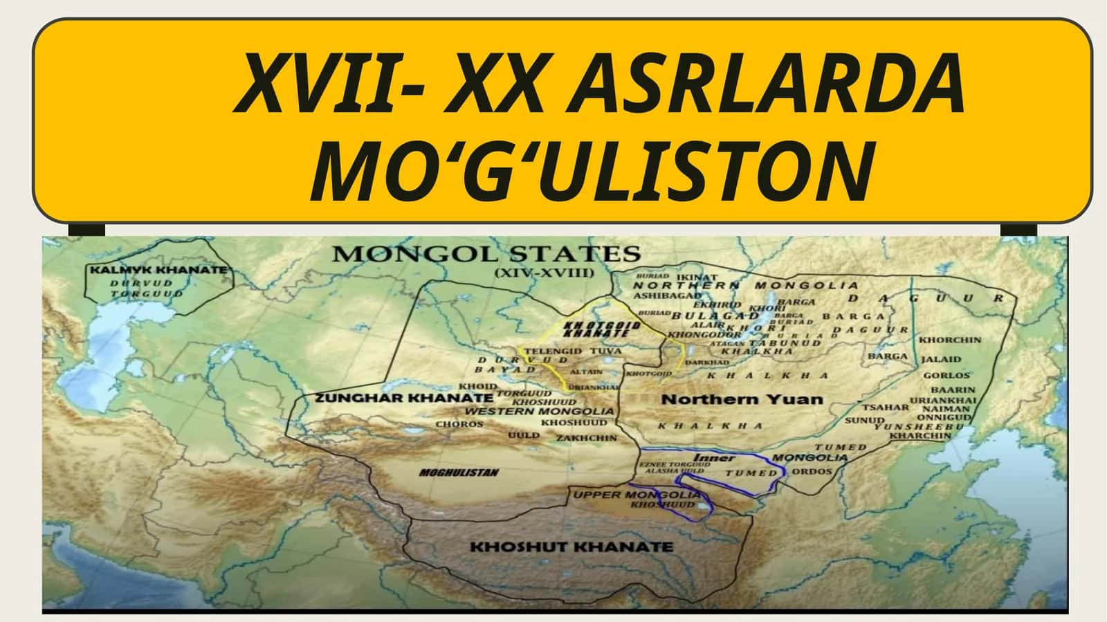 Xvi-Xx asrlarda Moʻgʻuliston 1