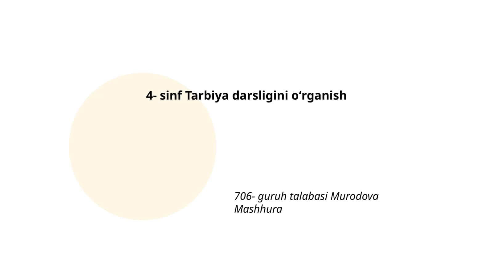 4- sinf Tarbiya darsligini oʻrganish 1