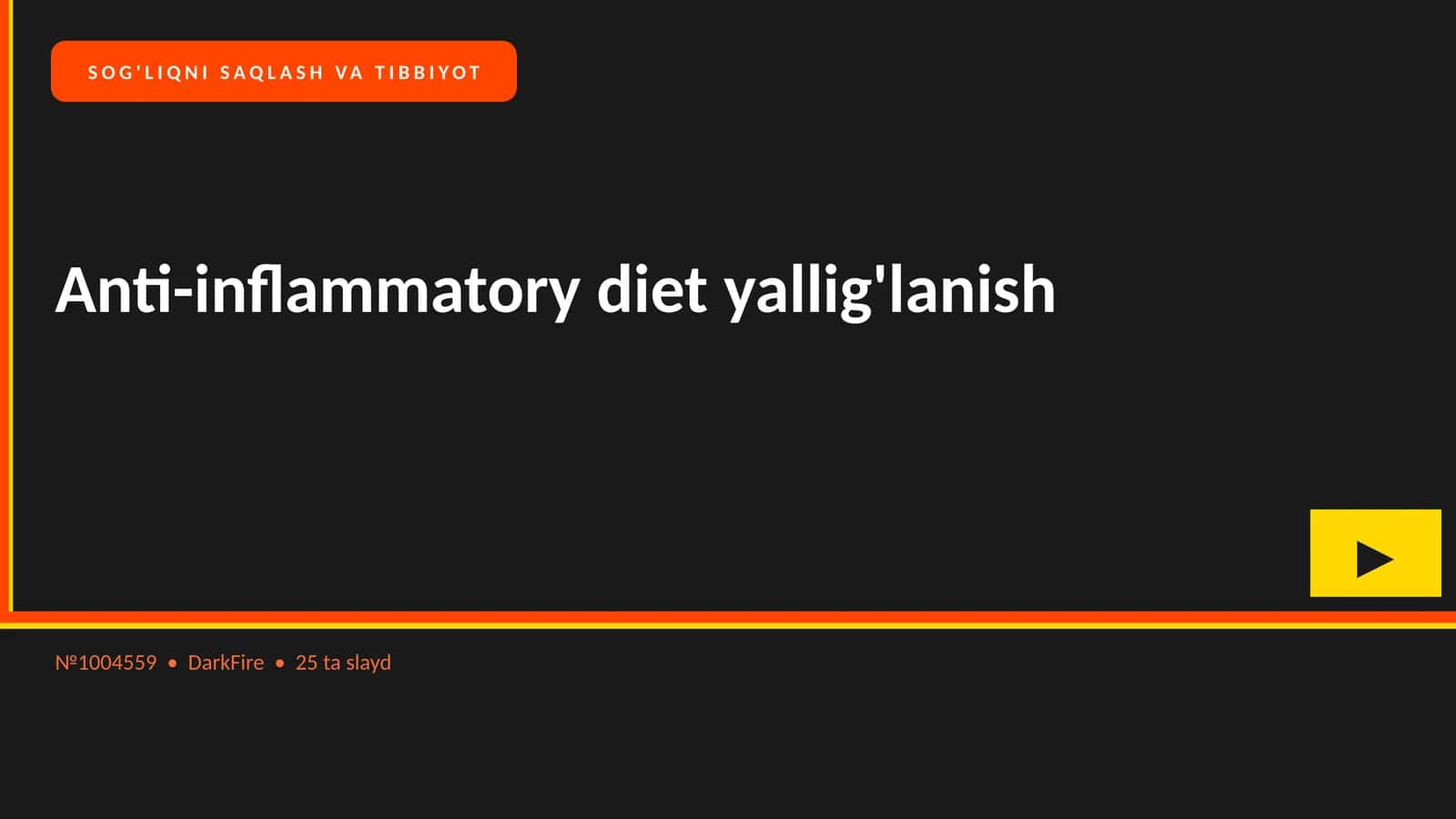 Anti-inflammatory diet yallig'lanish 1