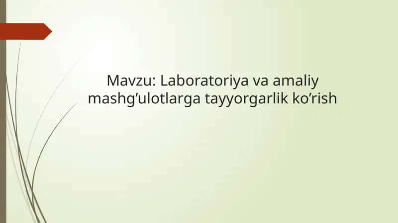 Laboratoriyavaamaliymashg’ulotlargatayyorgarlikko’rish 1