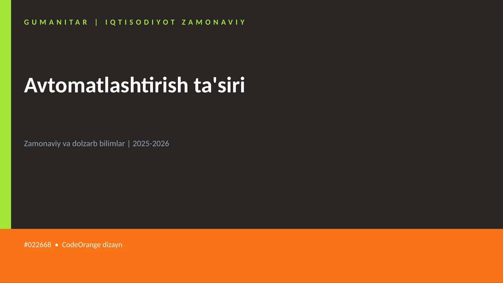 Avtomatlashtirish ta'siri 1