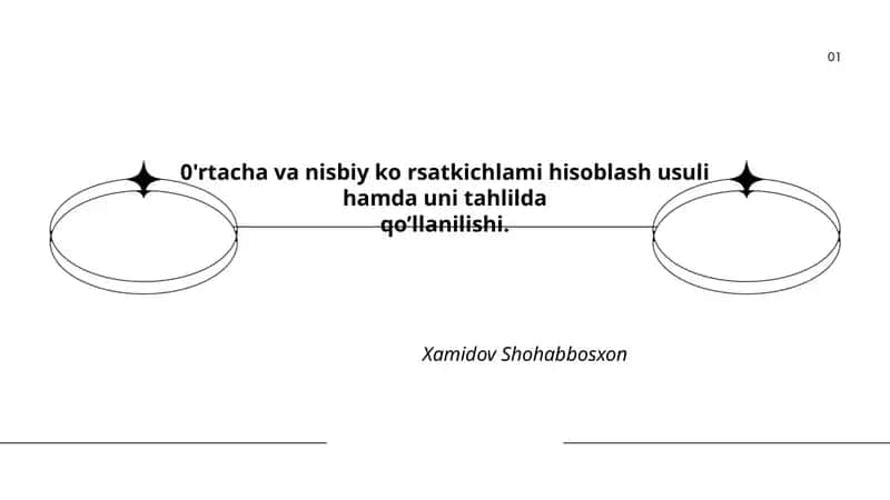 O'rtacha va nisbiy ko'rsatkichlarni hisoblash usuli 1