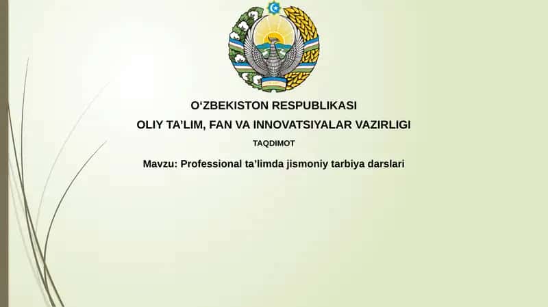 Professionaltaʼlimdajismoniytarbiyadarslari 1