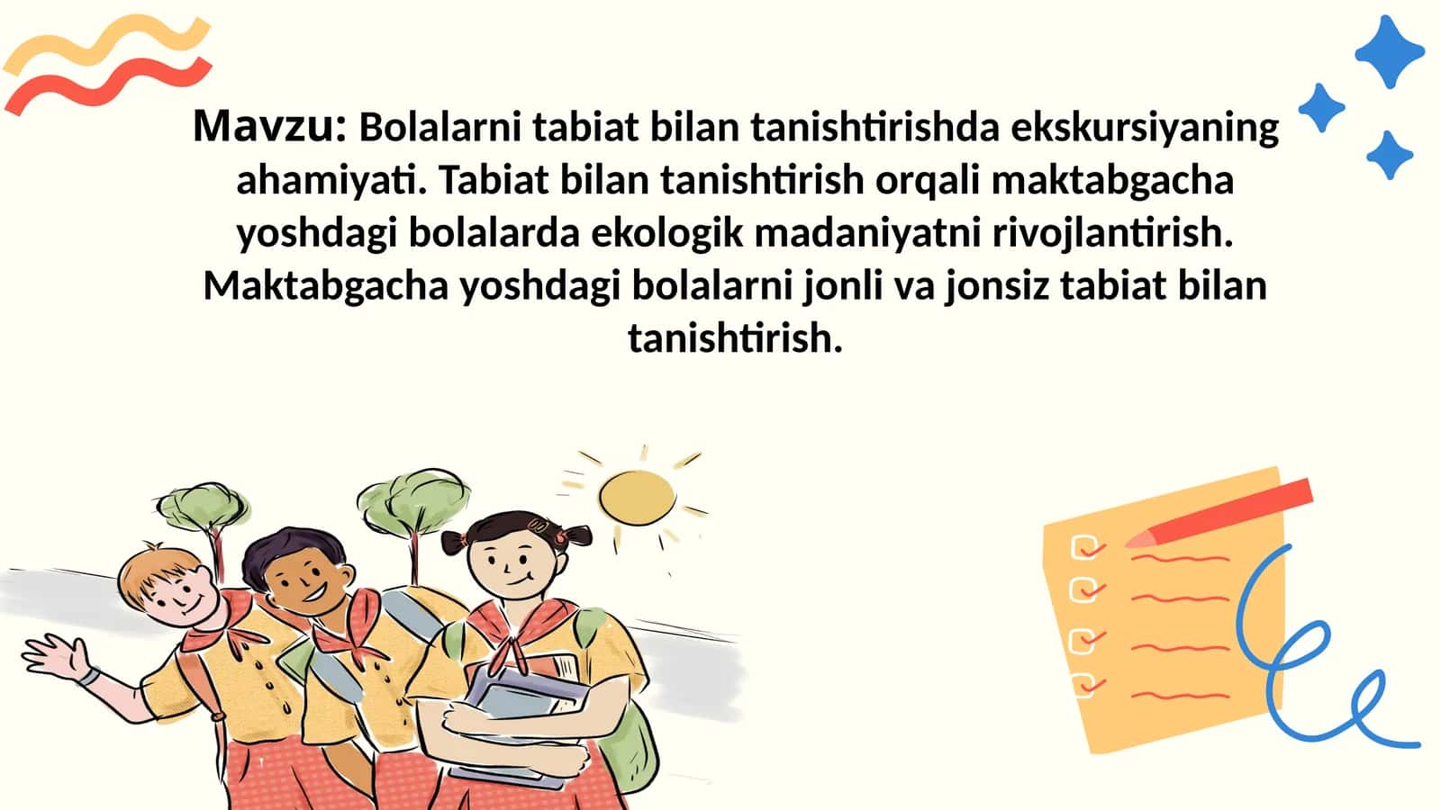 Bolalarni tabiat bilan tanishtirishda ekskursiyaning ahamiyati 1
