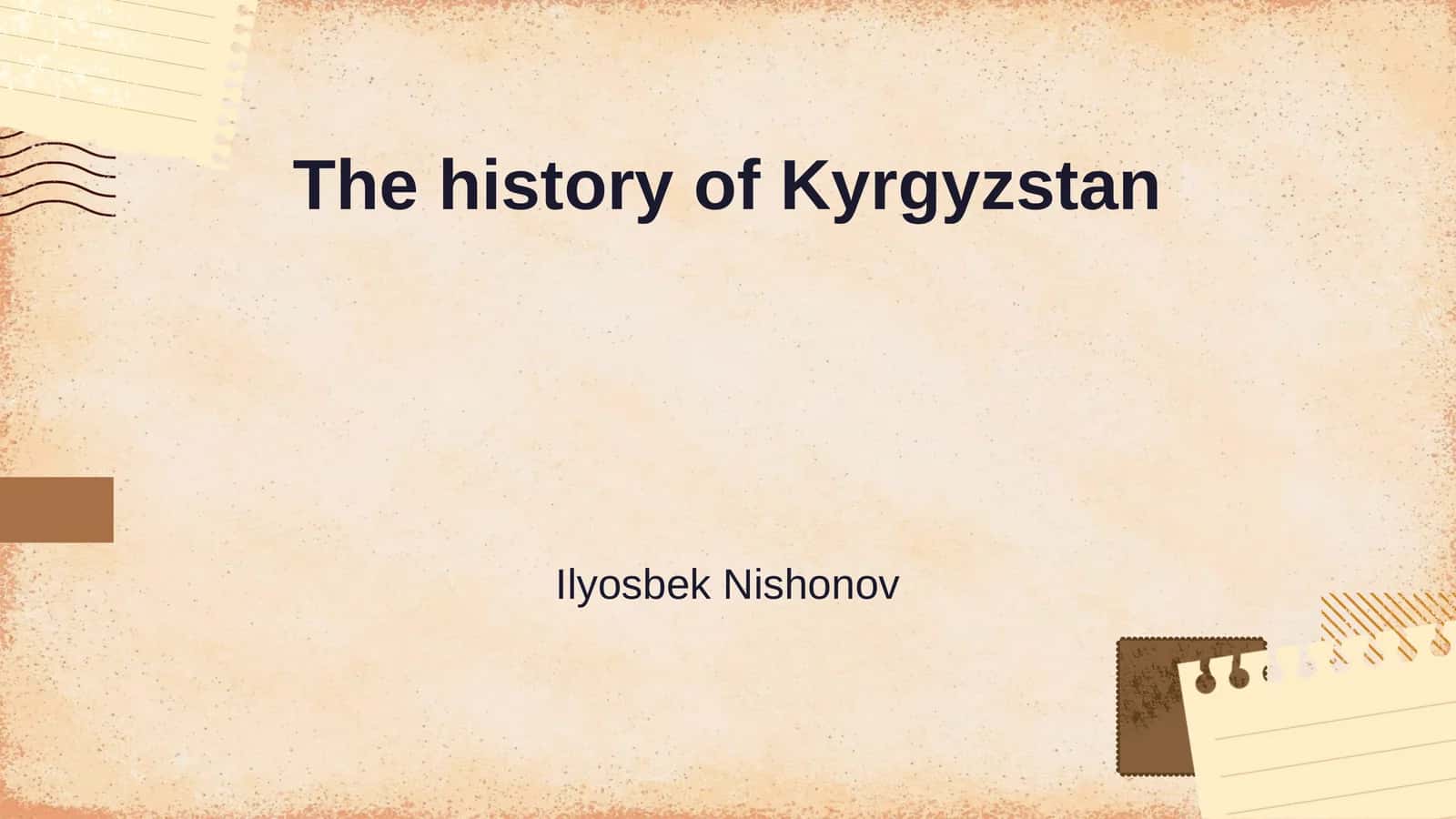 The history of Kyrgyzstan 1