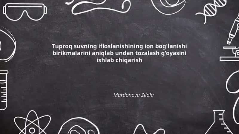 Tuproq suvlaridagi ion bog'lanishining identifikatsiya qilish usullari 1