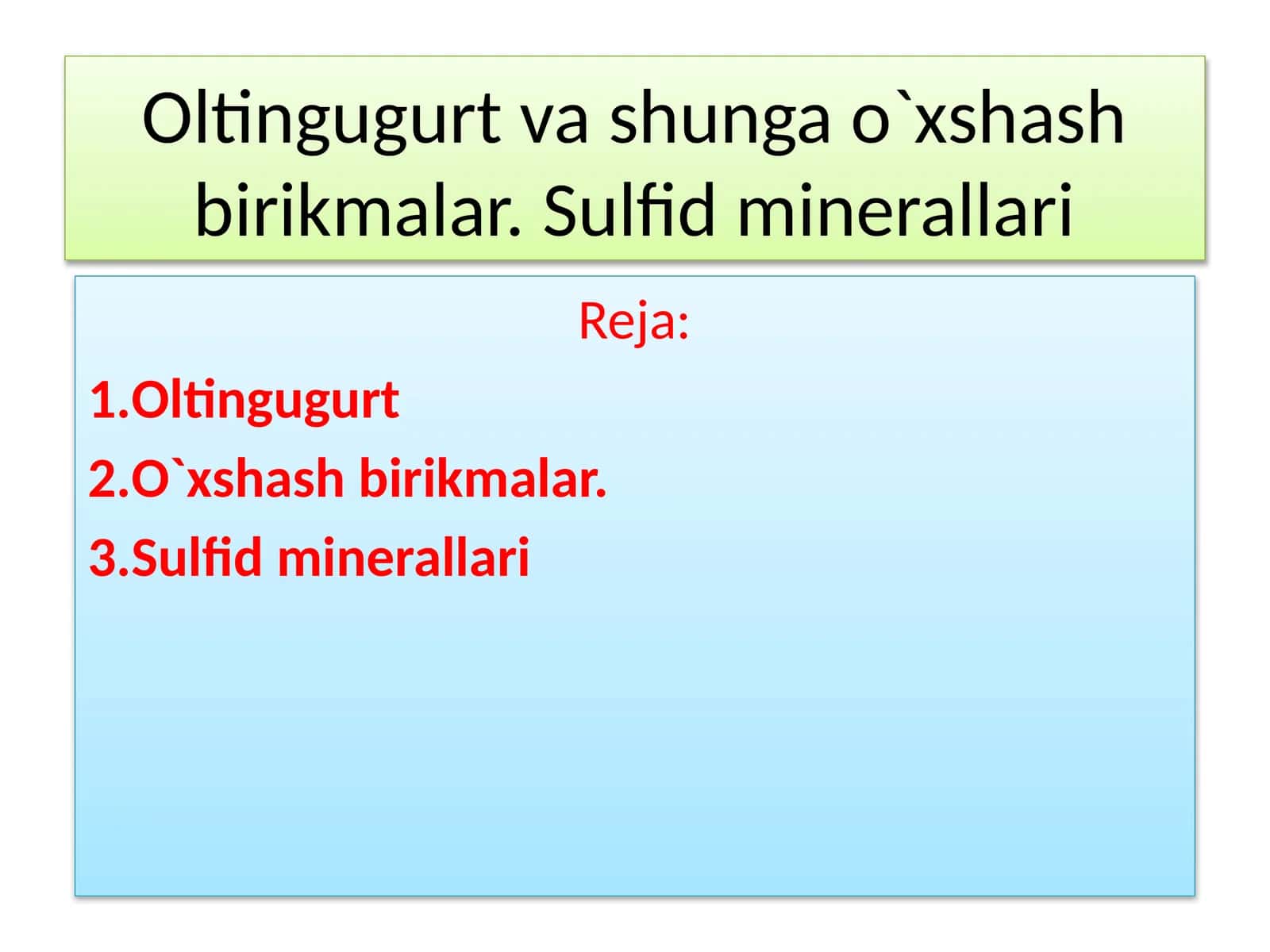Sulfidminerallari 1