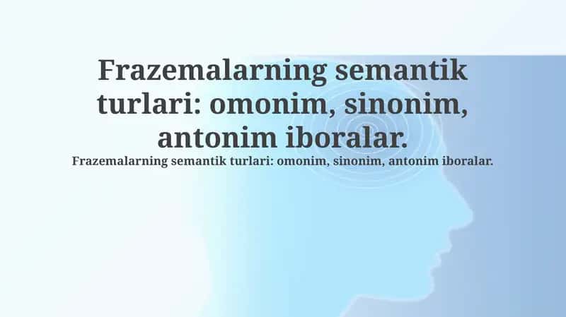 Frazeologizmlar 1