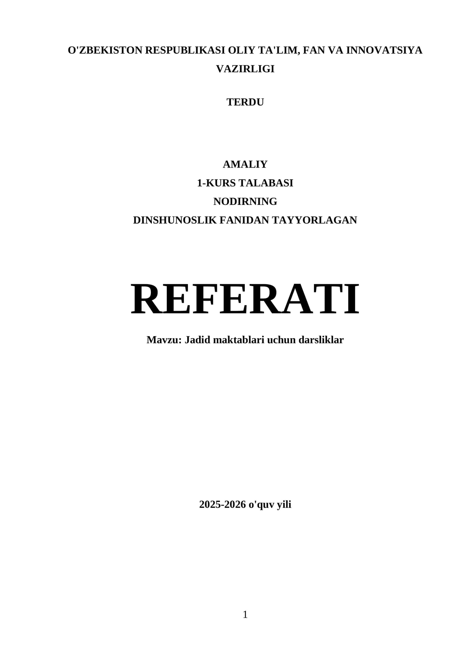 Jadid maktablari uchun darsliklar 1