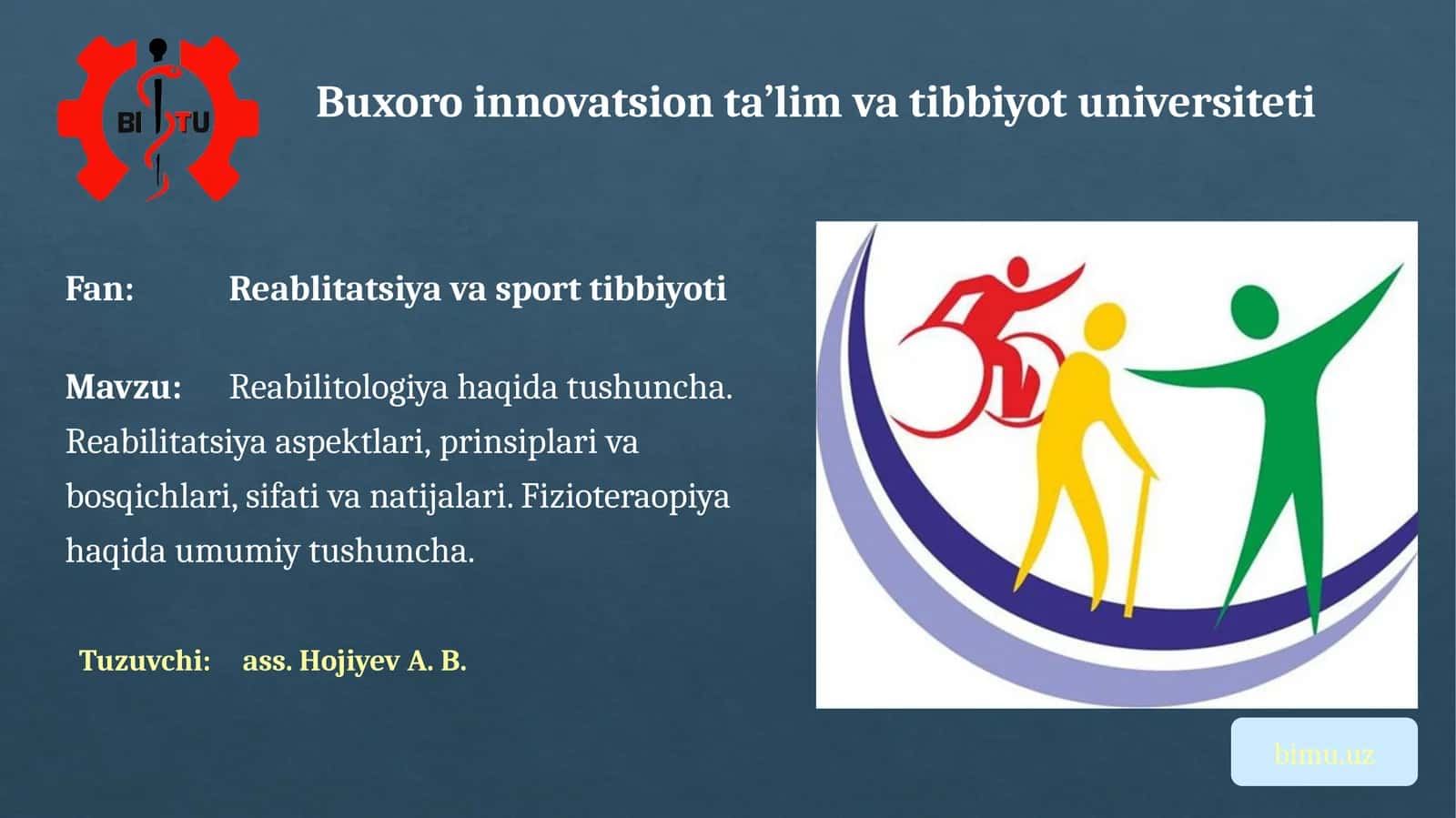 Reabilitologiya haqida tushuncha 1