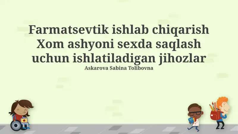 Xom ashyoni saqlash 1