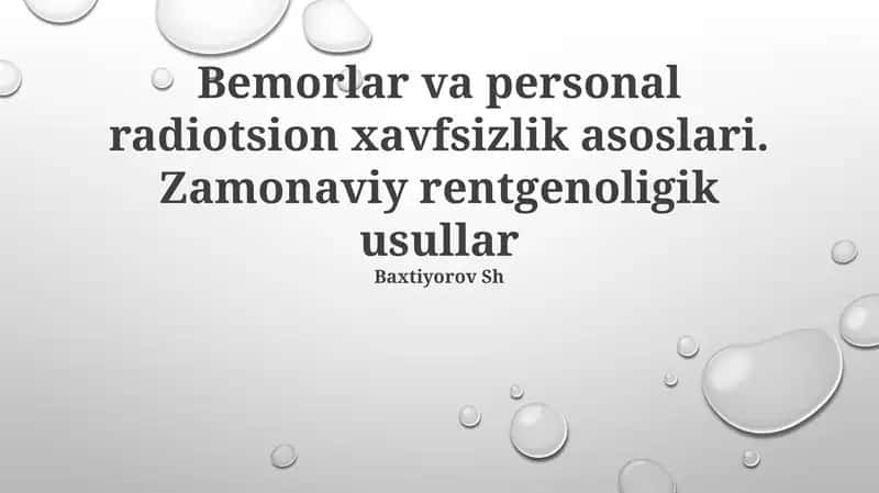 Zamonaviy rentgenoligik usullar 1