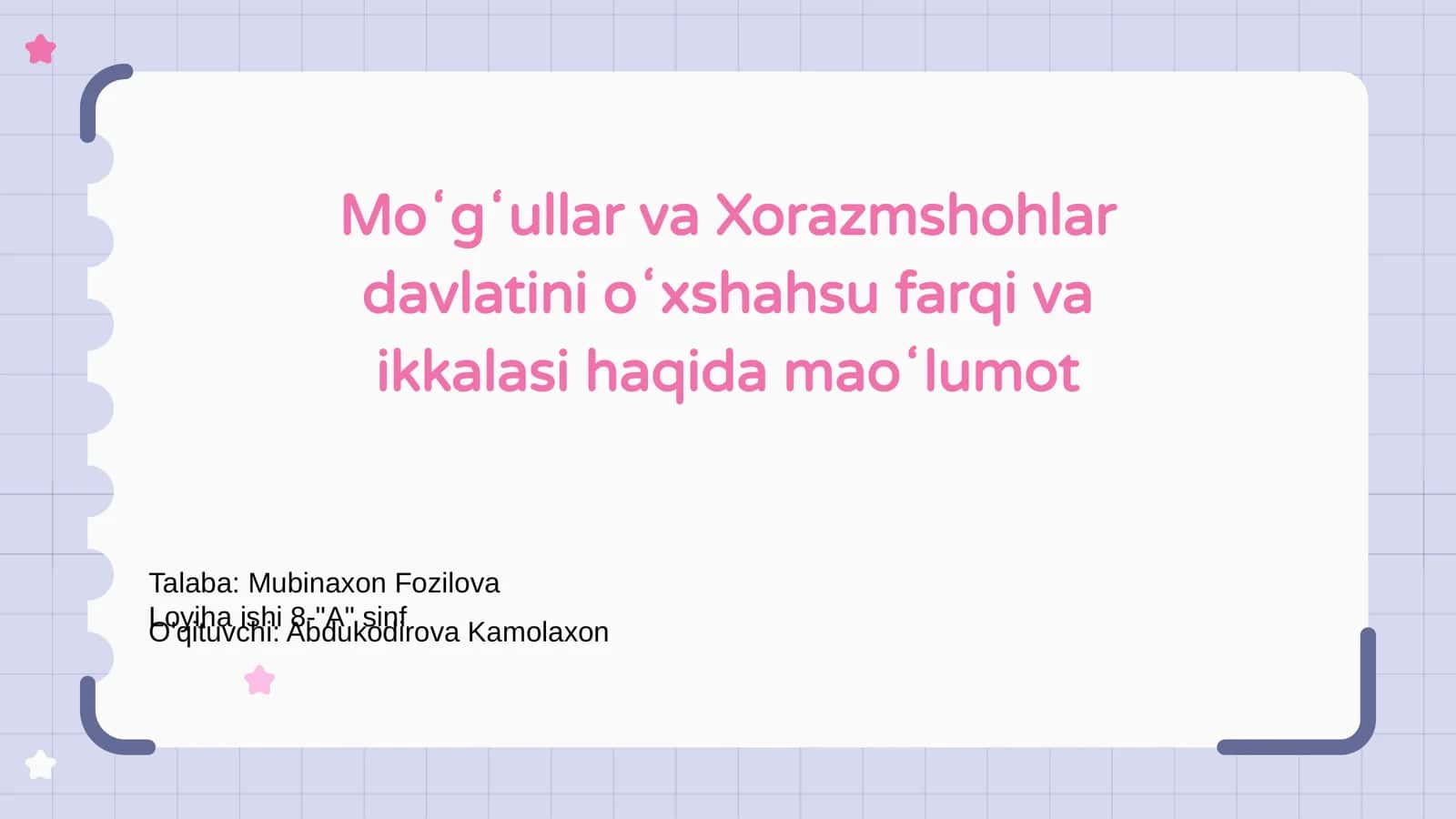 Moʻgʻullar va Xorazmshohlar davlatini oʻxshahsu farqi va ikkalasi haqida maoʻlumot 1