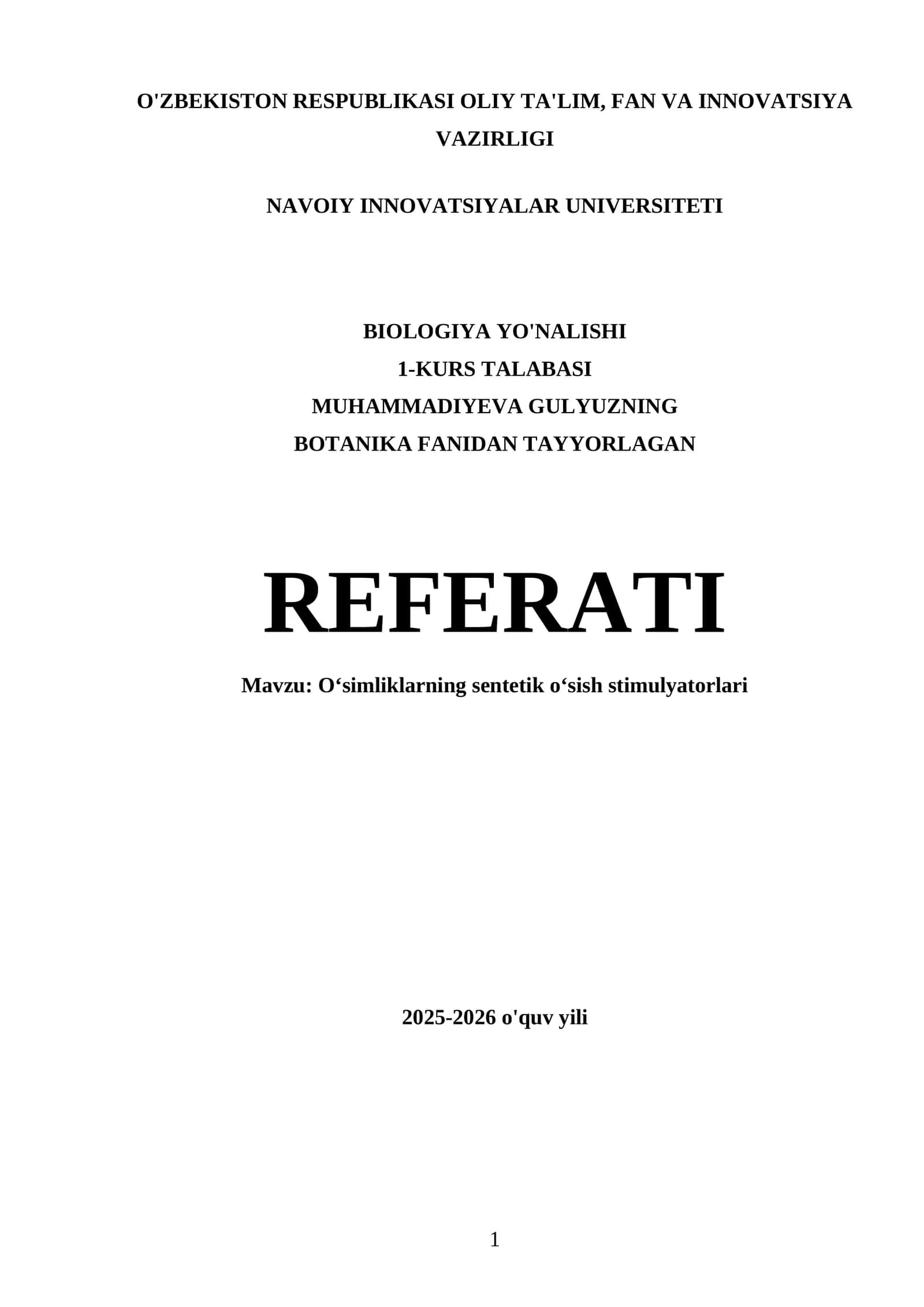 Oʻsimliklarning sentetik oʻsish stimulyatorlari 1