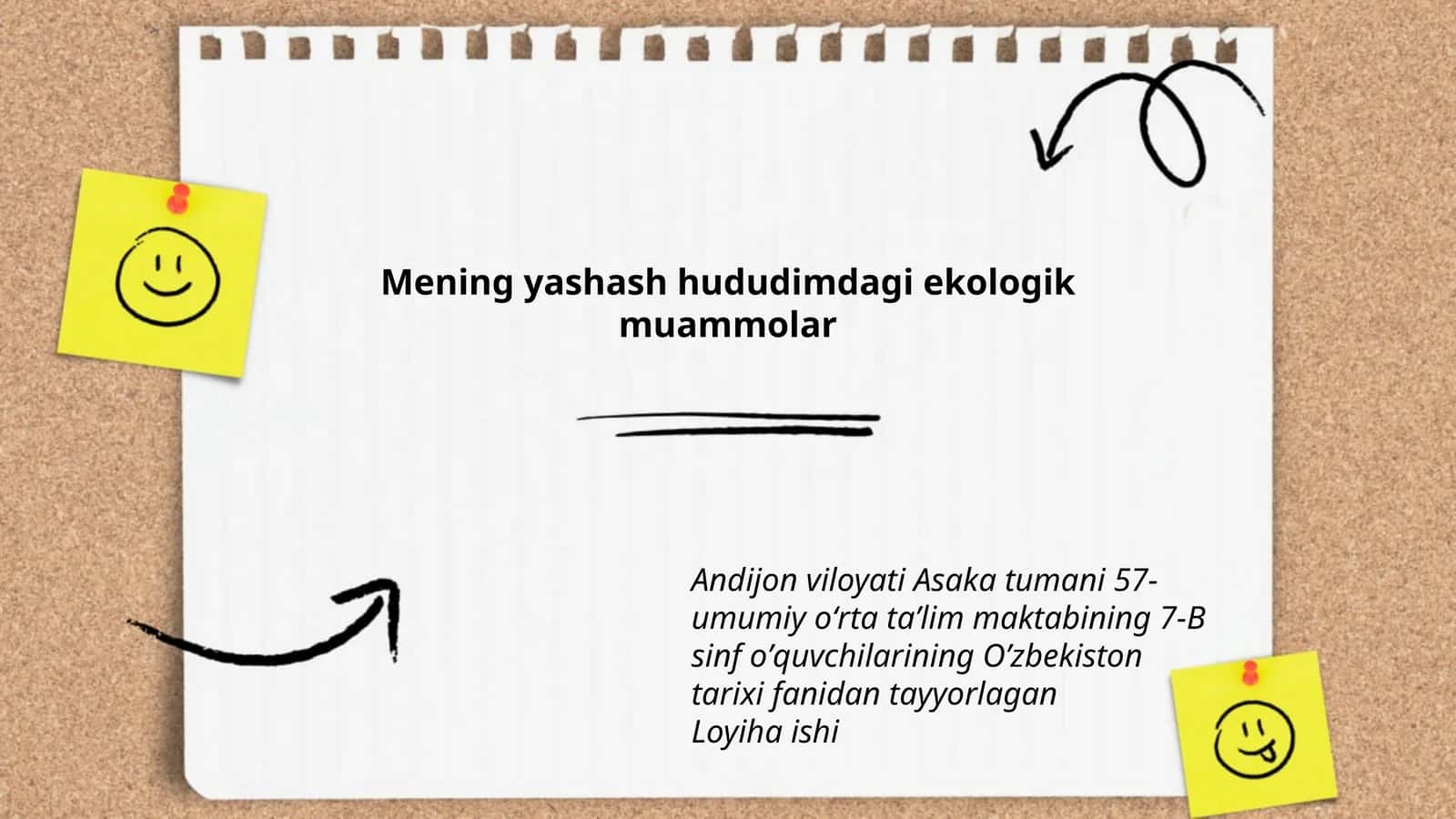 Mening yashash hududimdagi ekologik muammolar 1
