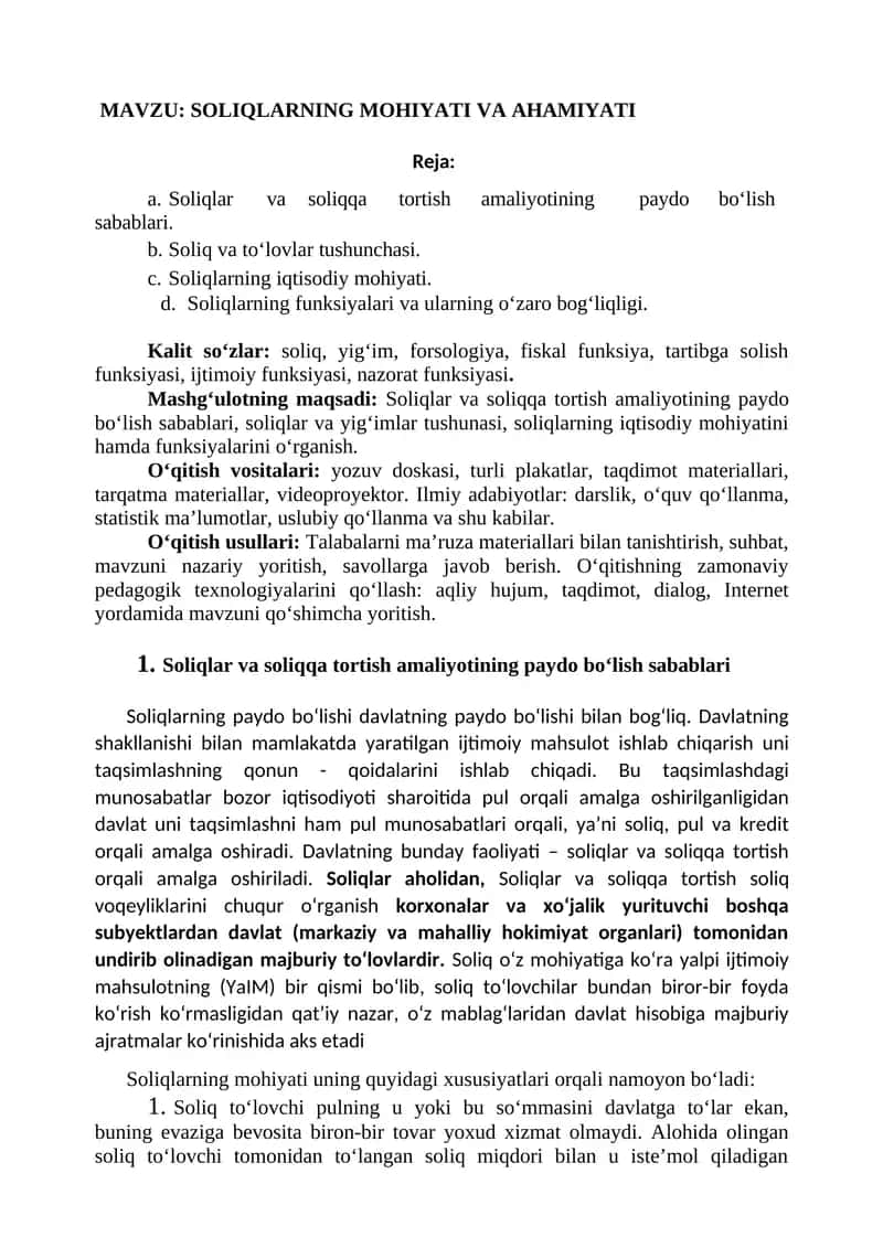 SOLIQLARNING MOHIYATI VA AHAMIYATI 1