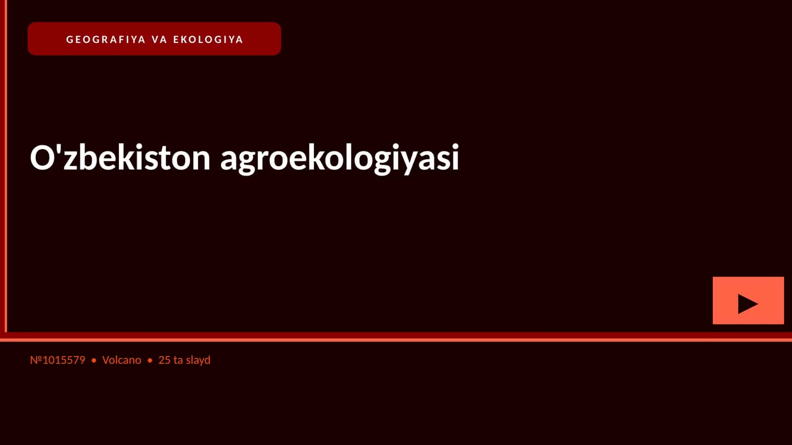 O'zbekiston agroekologiyasi 1