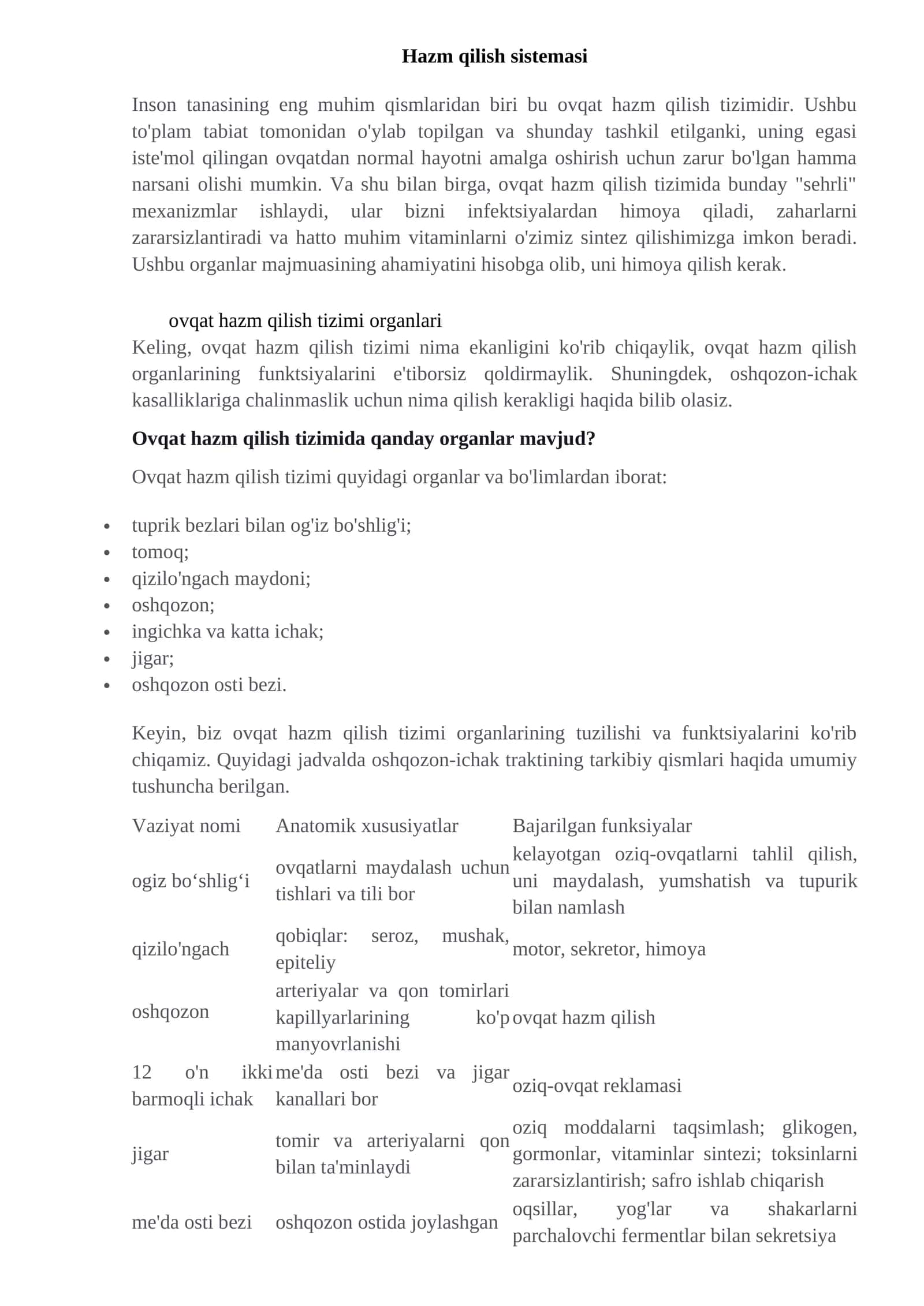 Ovqat hazm qilish tizimi 1