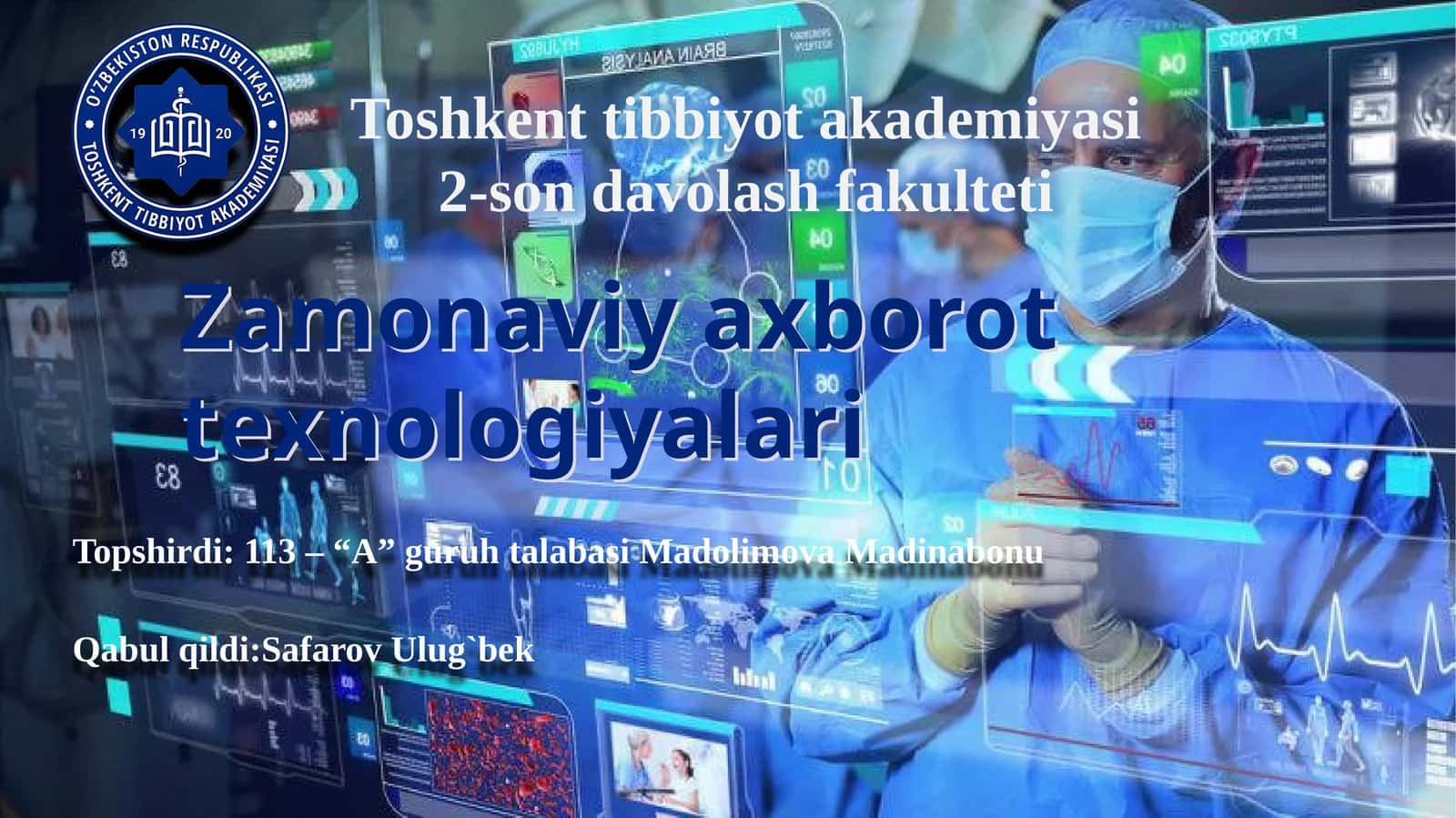 Zamonaviy axborot texnologiyalari 1