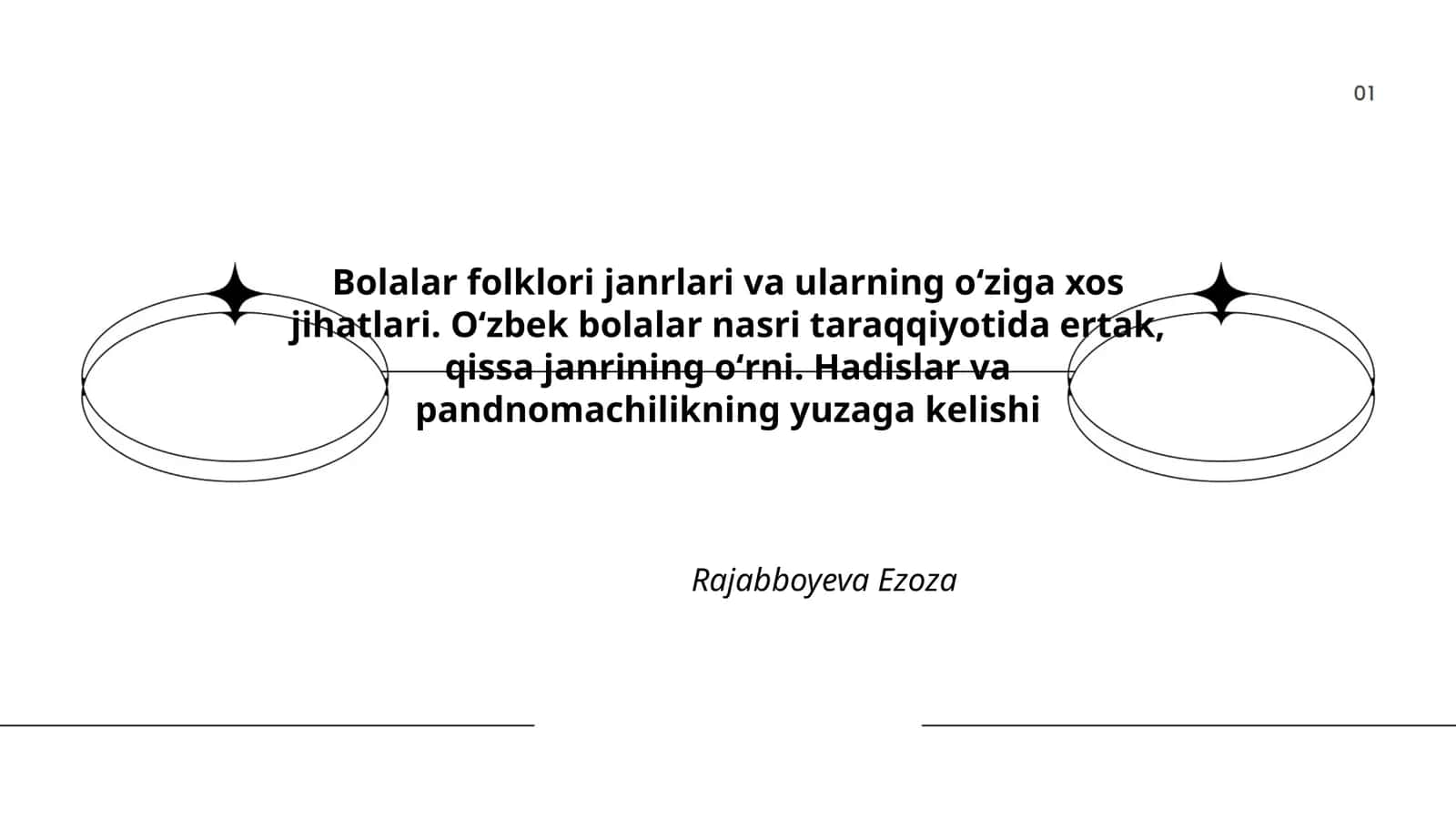 Bolalar folklori janrlari va ularning oʻziga xos jihatlari 1